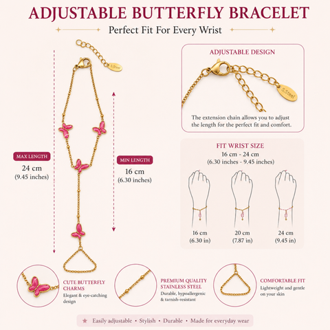 Bria By Saar 18K Gold Hathphool For Women & Girls | Premium Glossy Finish Anti-Tarnish Hand Bracelet Jewellery | Elegant Traditional & Contemporary Fashion Accessory For Party, Wedding, Festive & Gifting