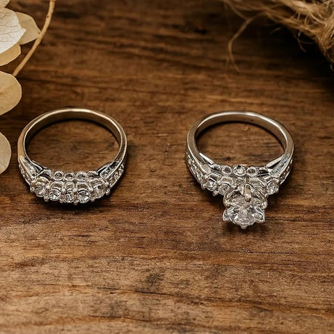 BRIA BY SAAR Floral Ring for Women & Girls | Adjustable Traditional Ethnic Design | Elegant Silver-Tone Statement Jewellery for Weddings, Festivals & Daily Wear