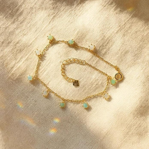 925 Sterling Silver Adjustable Gold-Plated Bracelet for Women & Girls | Delicate Floral Charm Design with Colorful Accents | Elegant Everyday Wear & Perfect for Parties, Weddings, Festivals & Special Gifting