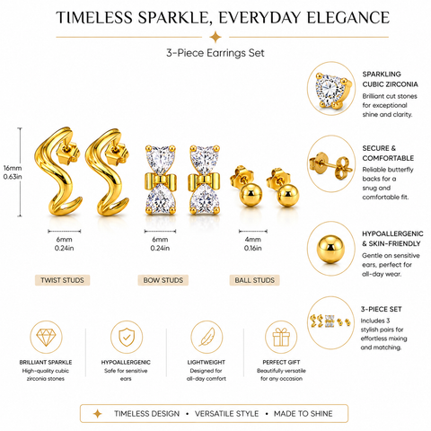 Bria By Saar 18K Gold Plated Cubic Zirconia Hoop Earrings For Women & Girls | Premium Glossy Finish Anti-Tarnish Earrings | Stylish Daily Wear Fashion Jewellery For  (Pair)