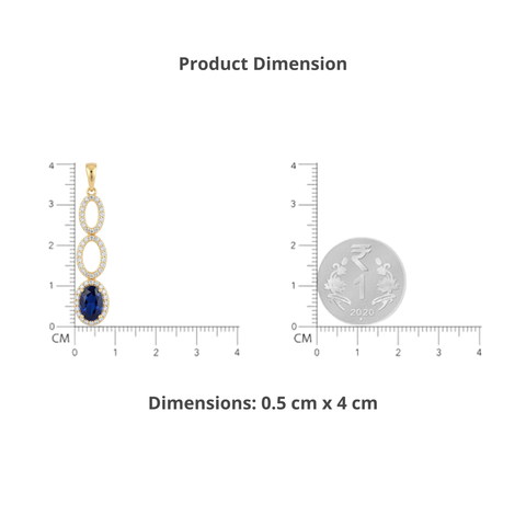 Bria By Saar Copper Gold-Plated Adjustable Cubic Zirconia Locket For Women & Girls | Premium Cz Pendant Necklace With Adjustable Chain | Anti-Tarnish Fashion Jewellery