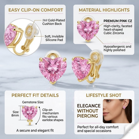 Bria By Saar 18K Gold Triangular Stud Setting Earrings For Women & Girls | Premium Glossy Finish Anti-Tarnish Earrings | Stylish Daily Wear Fashion Jewellery For Party, Casual & Gifting (Pair)
