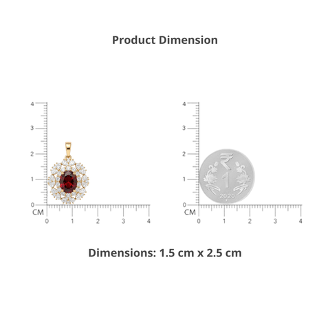 Bria By Saar Copper Gold-Plated Adjustable Cubic Zirconia Locket For Women & Girls | Premium Cz Pendant Necklace With Adjustable Chain | Anti-Tarnish Fashion Jewellery For Daily Wear, Party & Gifting