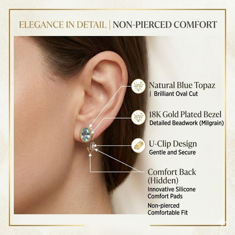 Bria By Saar 18K Gold Triangular Stud Setting Earrings For Women & Girls | Premium Glossy Finish Anti-Tarnish Earrings  Stylish Daily Wear Fashion Jewellery