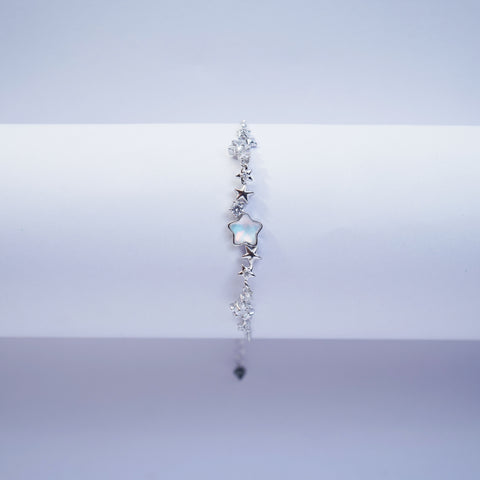 Elegant Silver Star Bracelet for Women & Girls