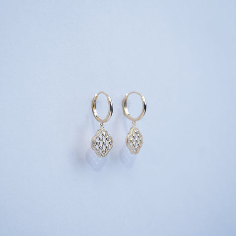 Elegant Gold-Plated Dangle Earrings