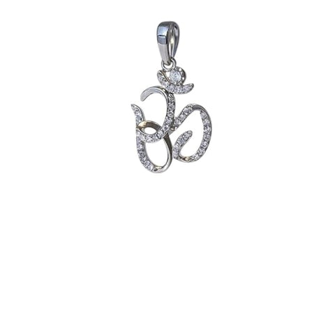 BRIA BY SAAR 925 Sterling Silver Om Pendant for Men & Women | Sacred Aum Spiritual Symbol for Meditation & Peace | Authentic Hallmarked Fine Jewellery | (Chain Not Included)